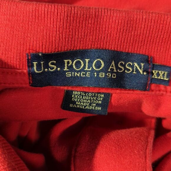 US Polo Assn. Red Polo Shirt Men's XXL Preppy Classic Collared School Preppy‎ - Picture 7 of 10
